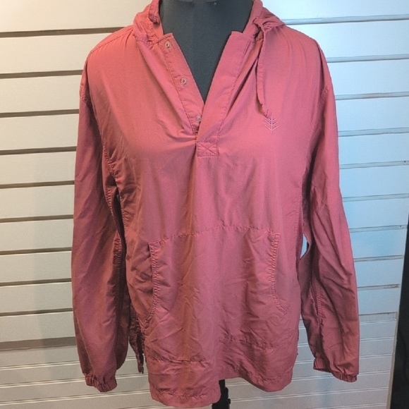 Coolibar Terracotta 1/4 Snap Hoodie Sun Protection Vented Long Sleeve Size Small - Picture 1 of 10